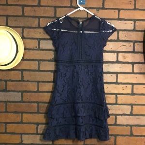 Navy Blue Lace Party Dress.Size M